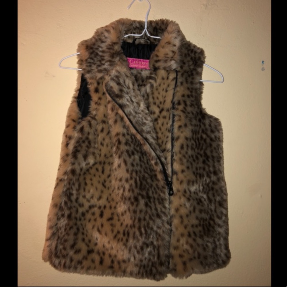 Cheetah print vest